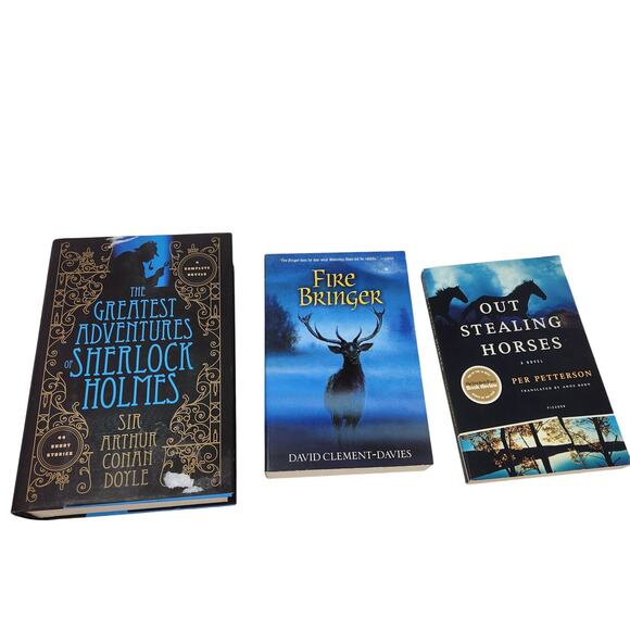 Adventures Of Sherlock Holmes/Fire Bringer/Out Stealing Horses Book Bundle - Picture 2 of 9